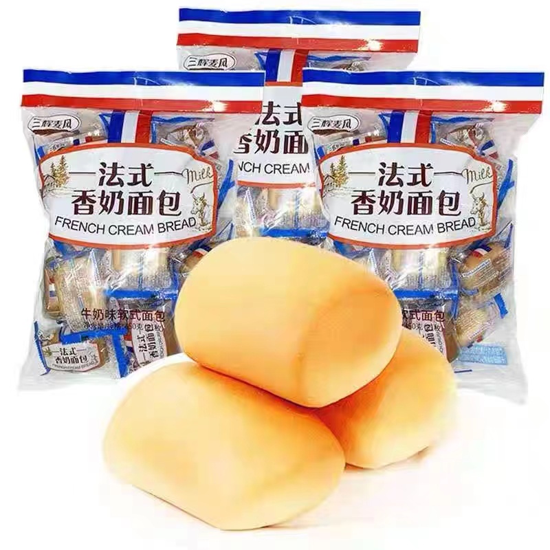 三辉麦风法式面包450g奶油