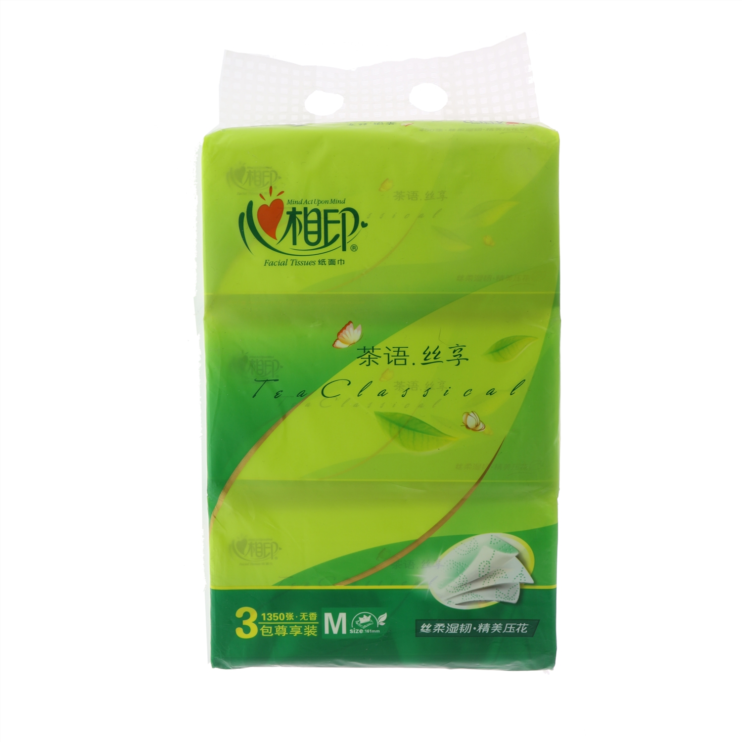 心相印茶语丝享三层塑装纸 150抽*3包