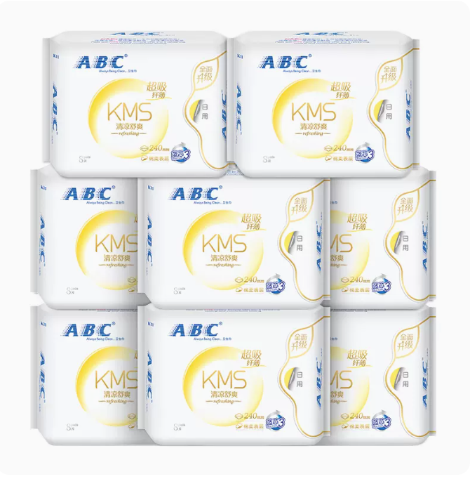 ABC亲柔立围日用绵柔超级薄卫生巾K83（8片