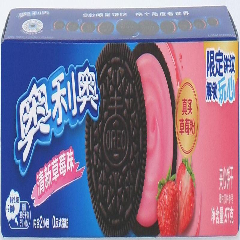 奥利奥夹心饼干清新草莓味