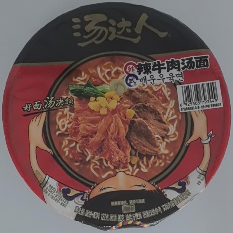 统一汤达人韩式辣牛肉汤面