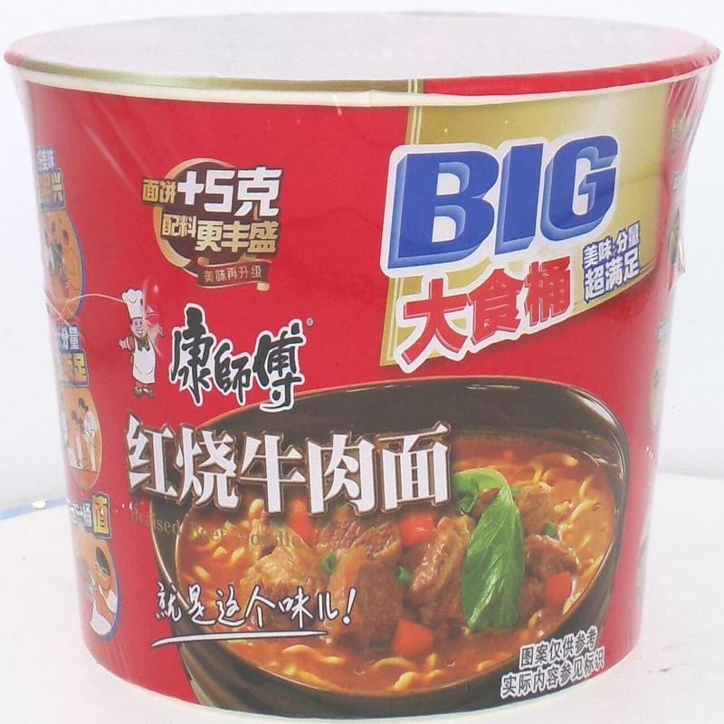 康师傅大食桶红烧牛肉面143g