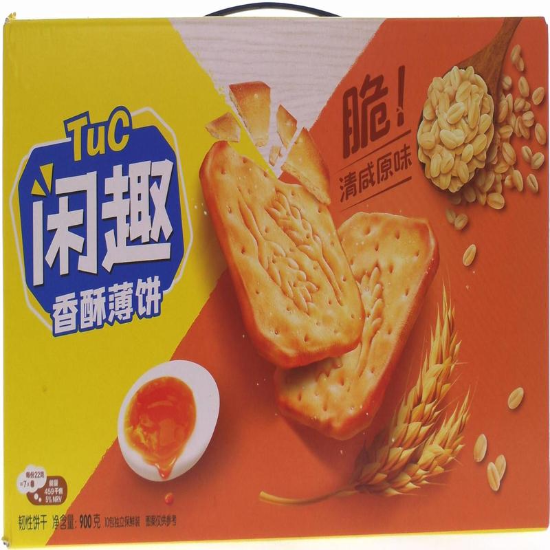闲趣韧性饼干(自然清咸原味)900g/盒