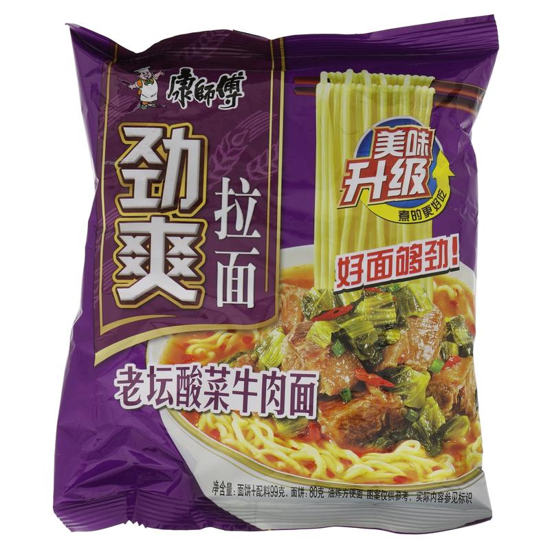 康师傅劲爽老坛酸菜袋面97g
