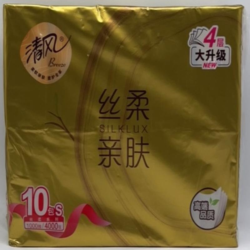清风原木纯品面巾纸130抽*10
