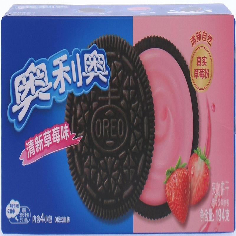 奥利奥夹心饼干清新草莓味