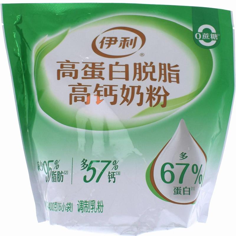 伊利高蛋白脱脂高钙奶粉 400g