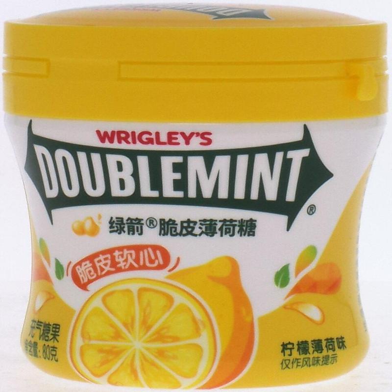 绿箭薄荷糖脆皮软心柠檬味80g