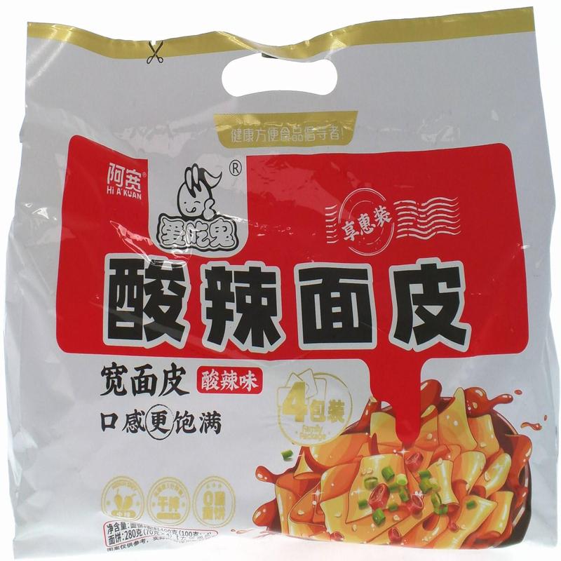 阿宽酸辣味面皮四连包