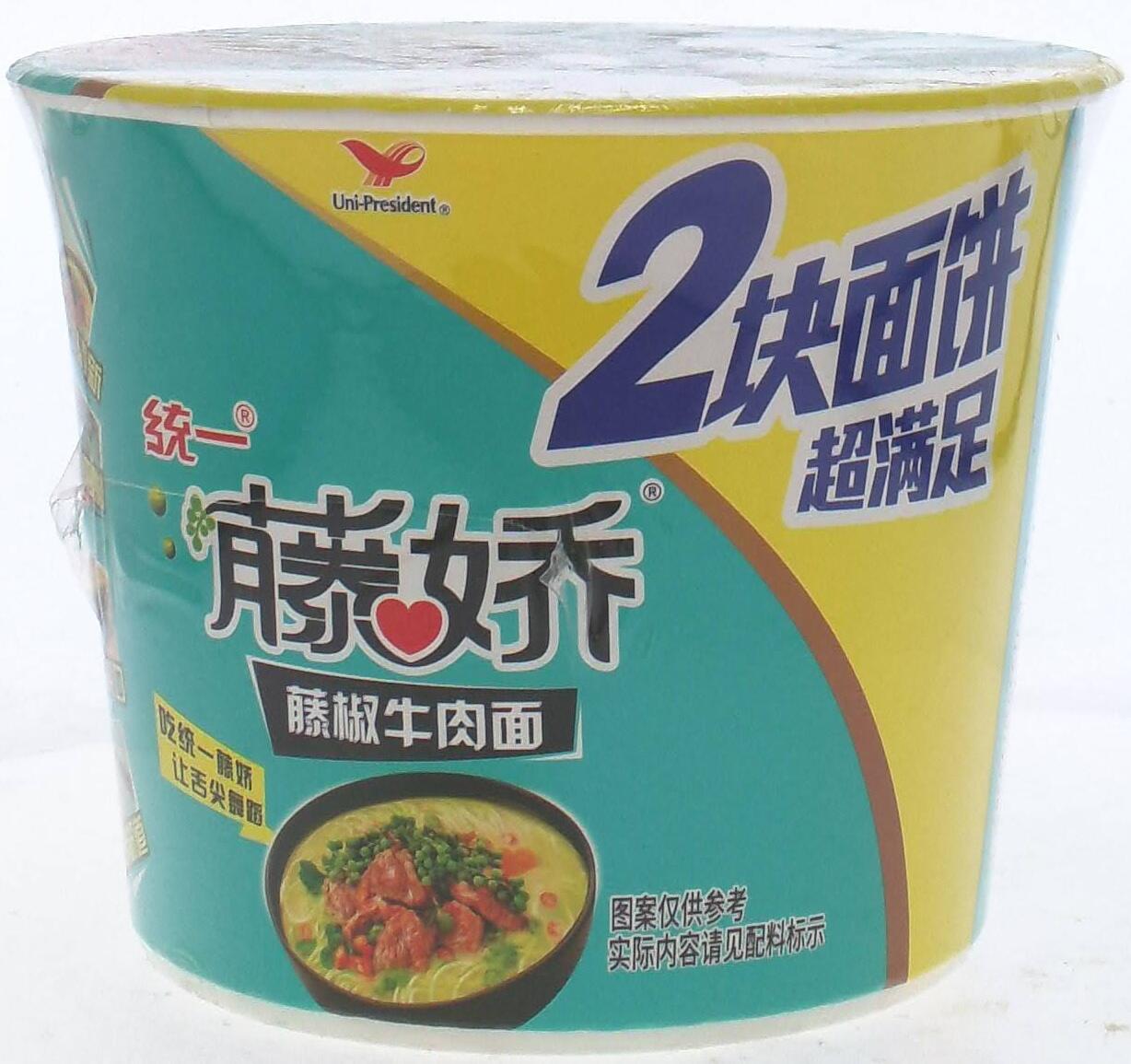 统一藤椒牛肉面大食桶
