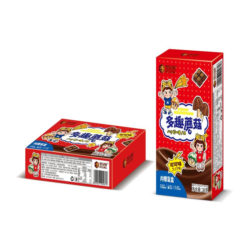 迷语蘑菇形饼干可可味巧克力
