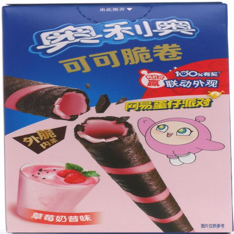 奥利奥可可脆卷草莓奶昔味