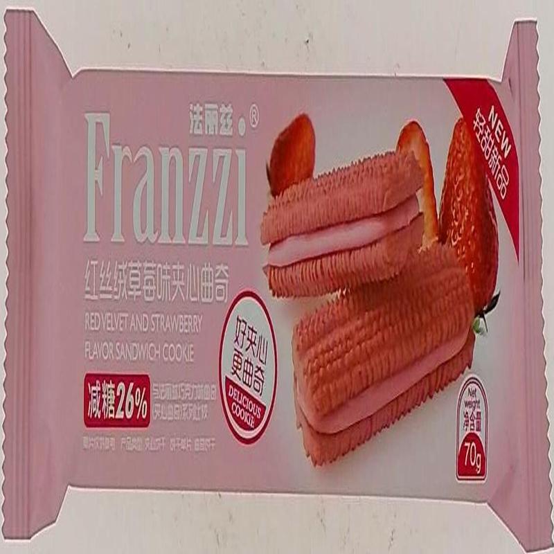 法丽兹红丝绒草莓味夹心曲奇