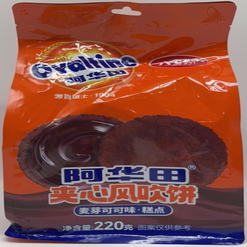 八宝利阿华田夹心风吹饼220g