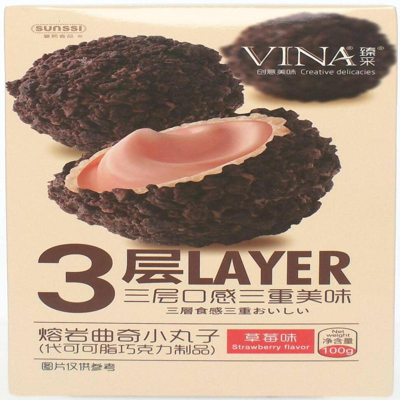 臻采熔岩曲奇小丸子草莓味100g