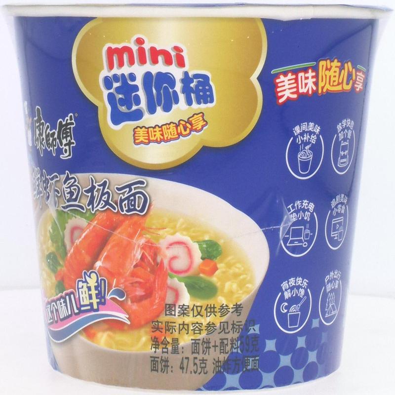 康师傅鲜虾鱼板杯面59g