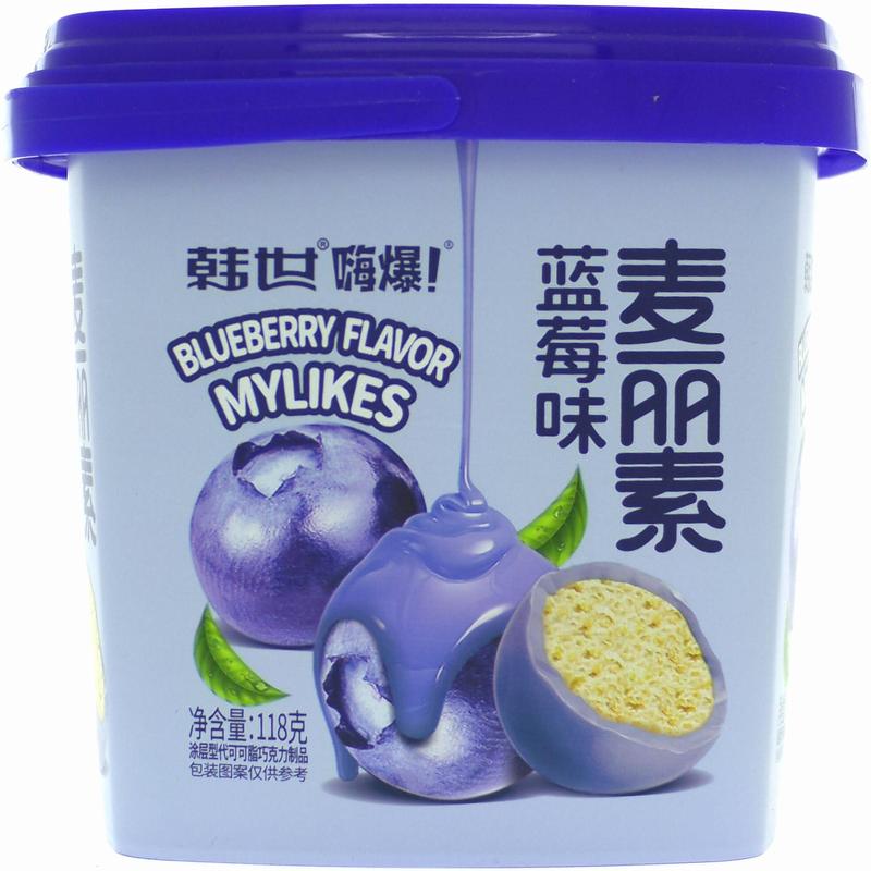 韩世桶装蓝莓味麦丽素
