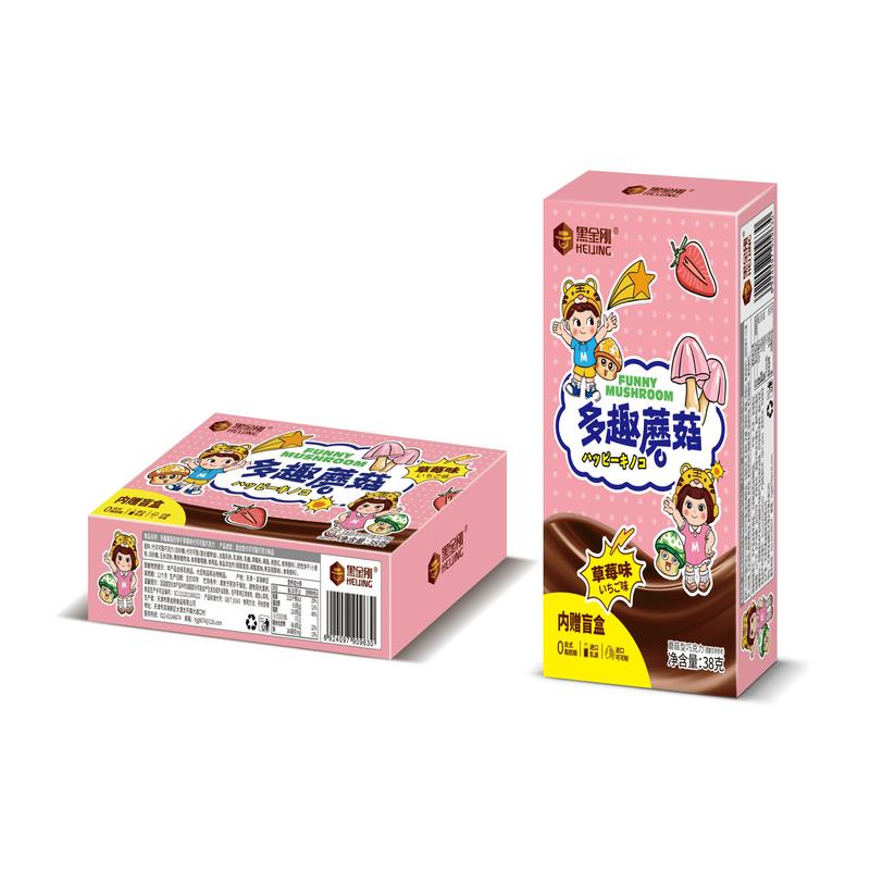 迷语蘑菇形饼干草莓味巧克力
