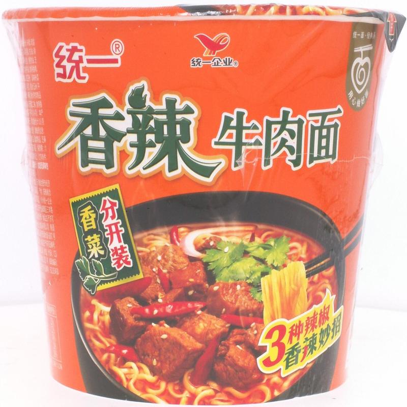 统一来一桶香辣牛肉面107g