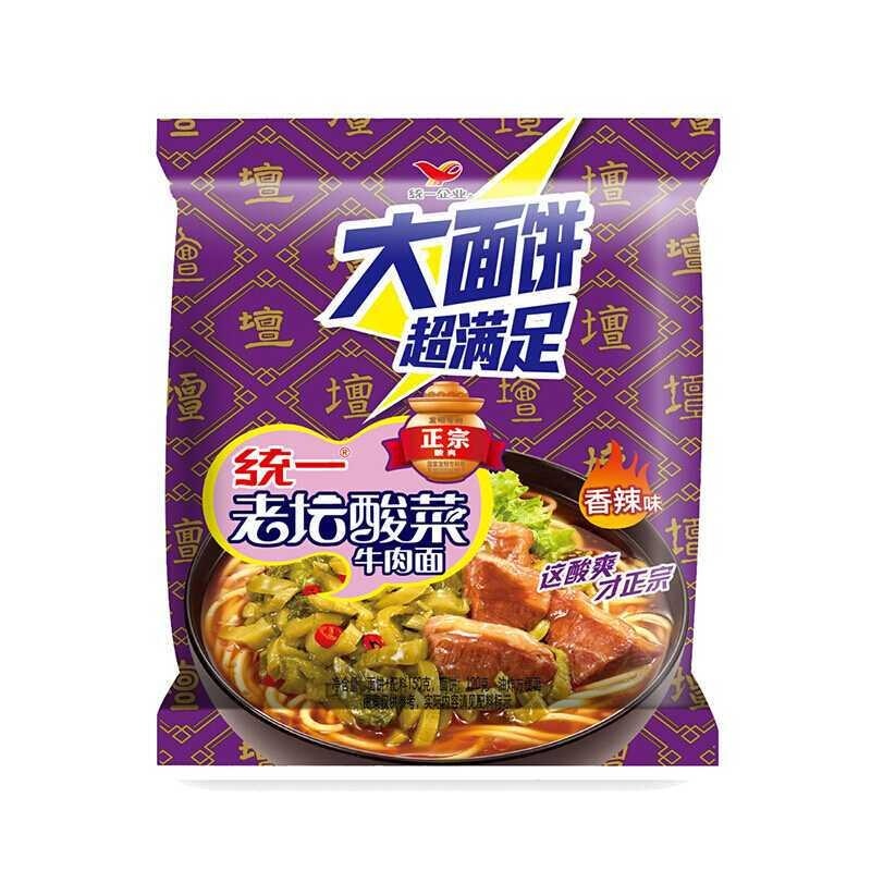 统一老坛酸菜牛肉面大面饼