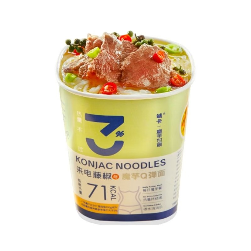 诚卡魔芋面来电藤椒盒装227g