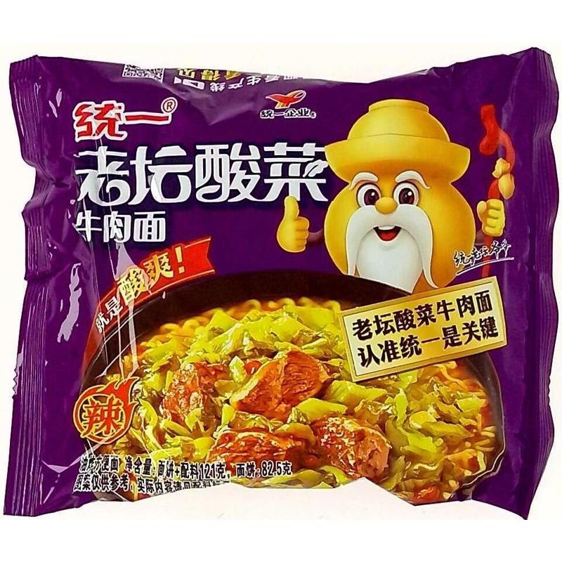 统一100老坛酸菜牛肉味面