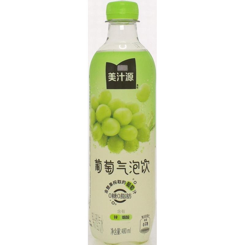 美汁源葡萄气泡饮葡萄汁汽水480ml