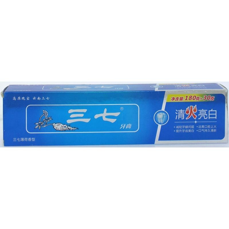 三七药物牙膏清火亮白