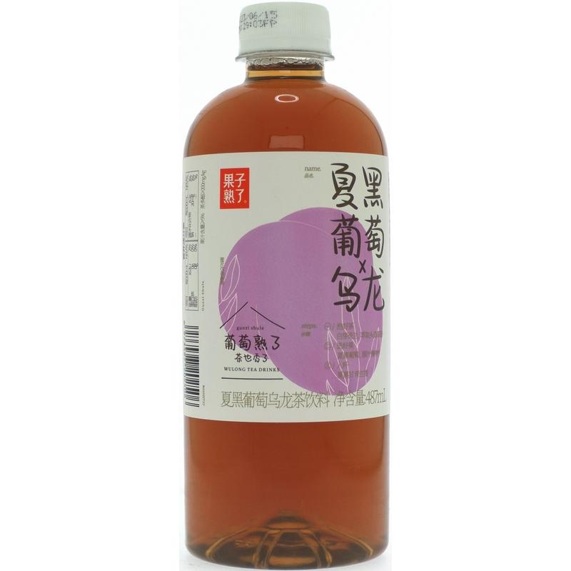 果子熟了夏黑葡萄乌龙果汁茶