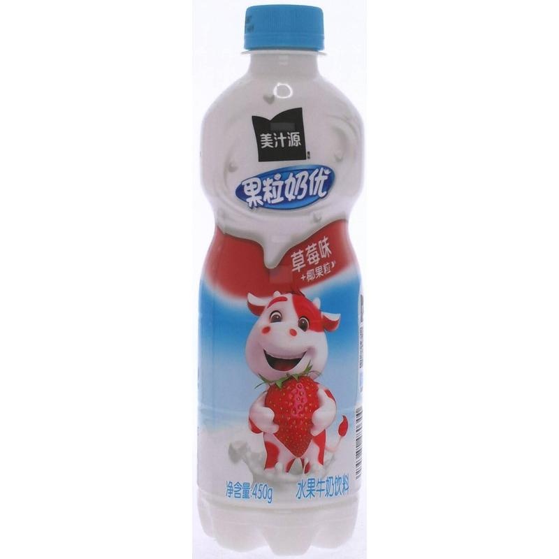 美汁源果粒奶优草莓味