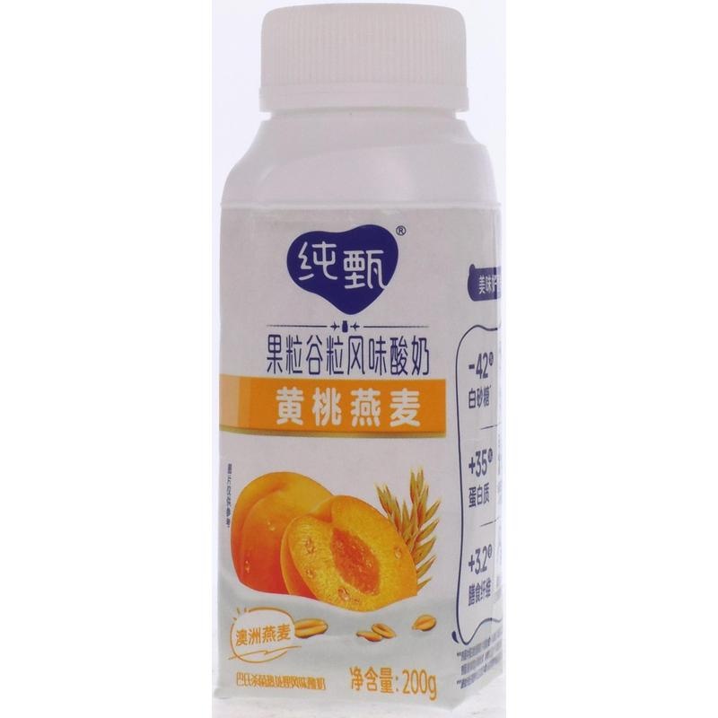 蒙牛纯甄果粒谷粒风味酸奶黄桃燕麦