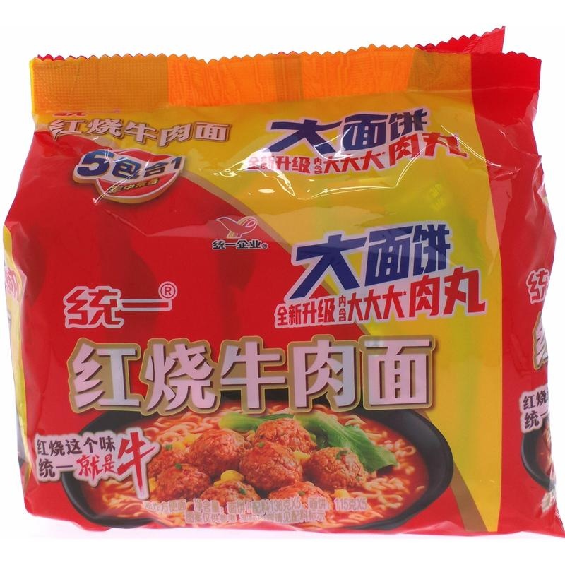 统一红烧牛肉面五合一