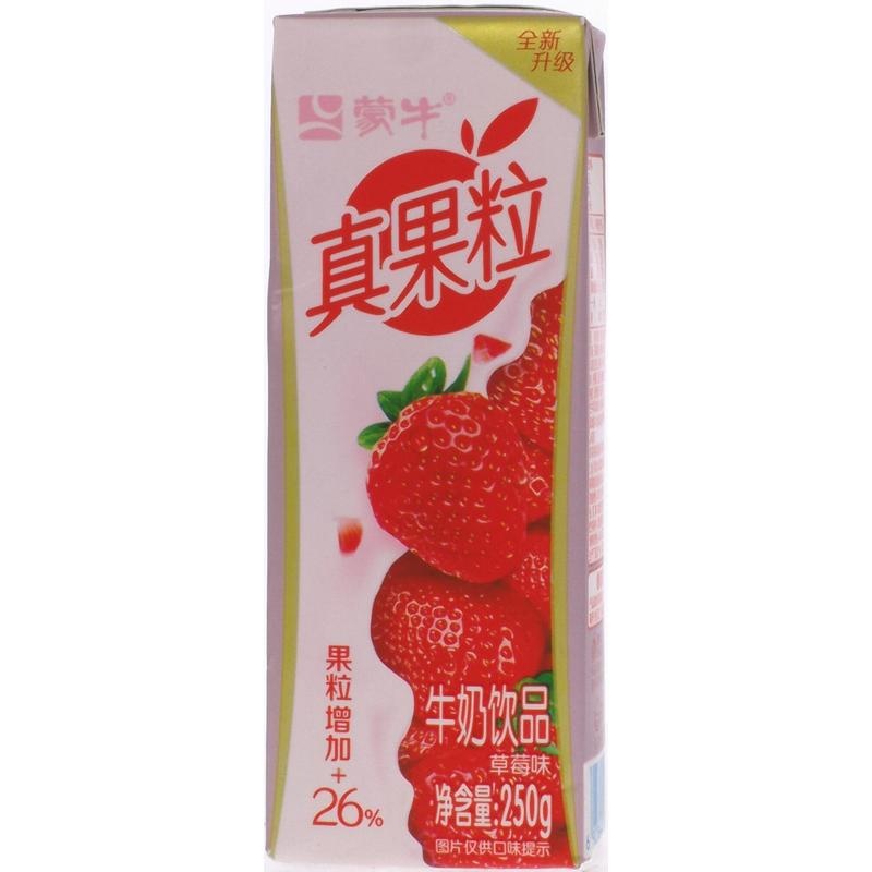 蒙牛真果粒牛奶饮品草莓果粒250g