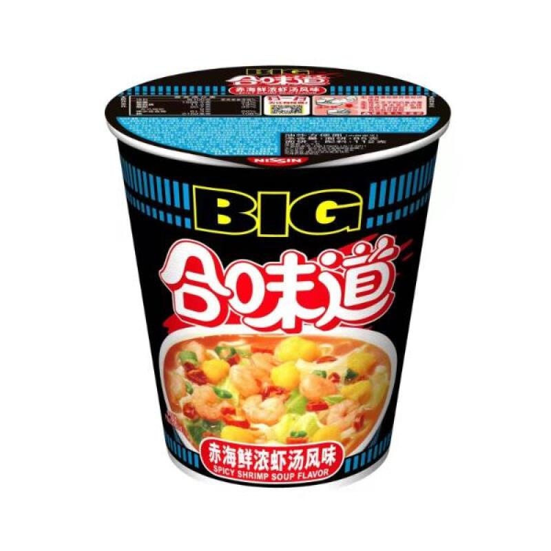 日清合味道赤海鲜浓虾汤风味大杯面