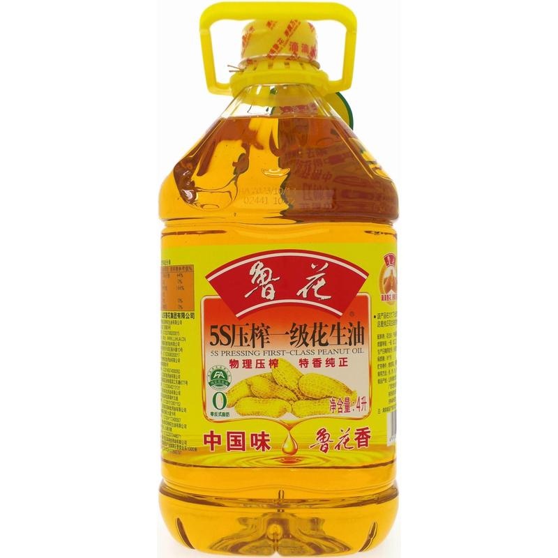 鲁花5S压榨一级花生油4L