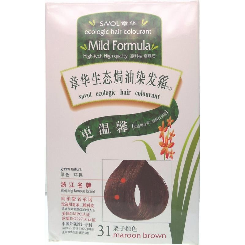 章华生态焗油染发霜(栗子棕色)