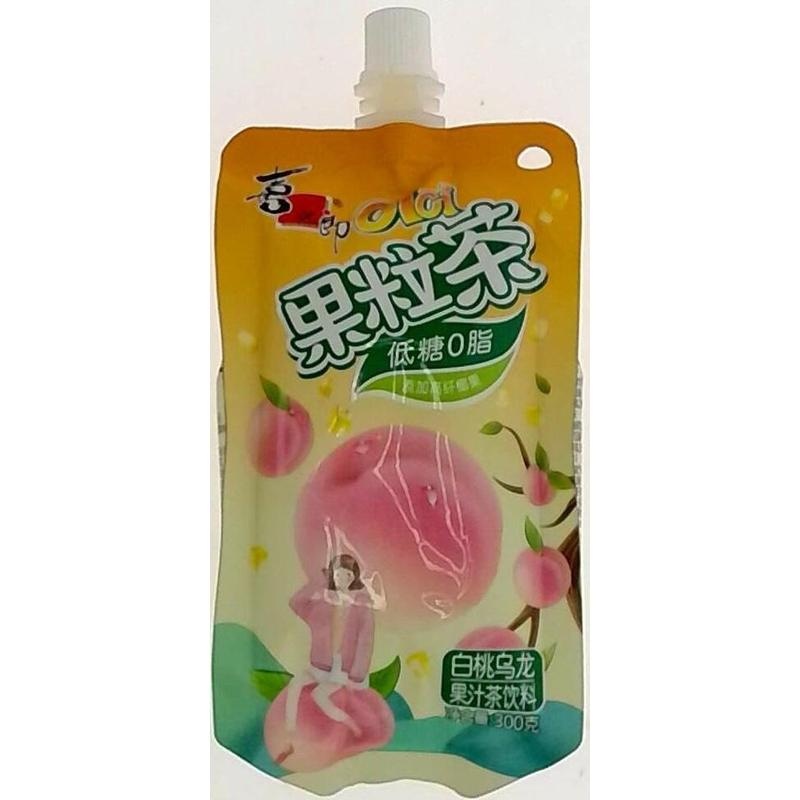 喜之郎果粒茶白桃乌龙味