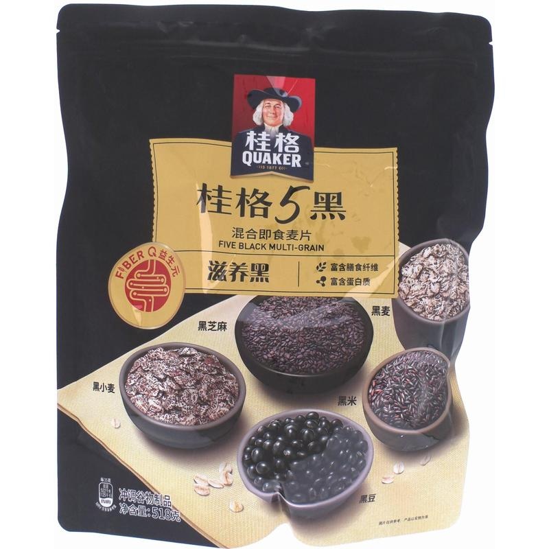 桂格5黑混合即食麦片
