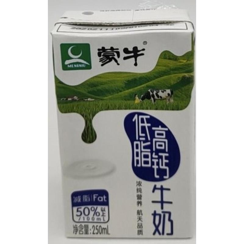 蒙牛高钙低脂牛奶250ml