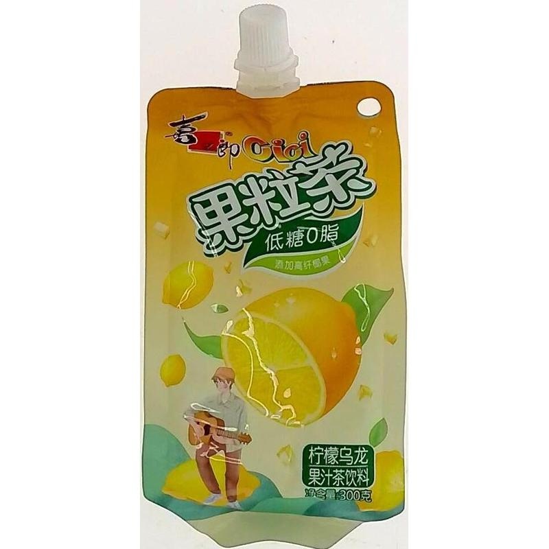 喜之郎果粒茶柠檬乌龙味