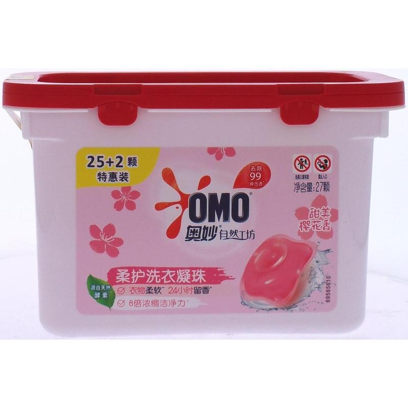 奥妙自然工坊樱花柔护洗衣凝珠216g(27颗)