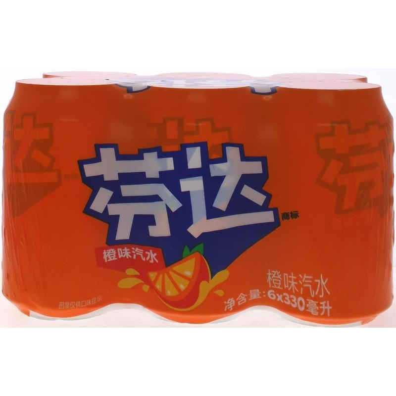 芬达橙味汽水330ml*6