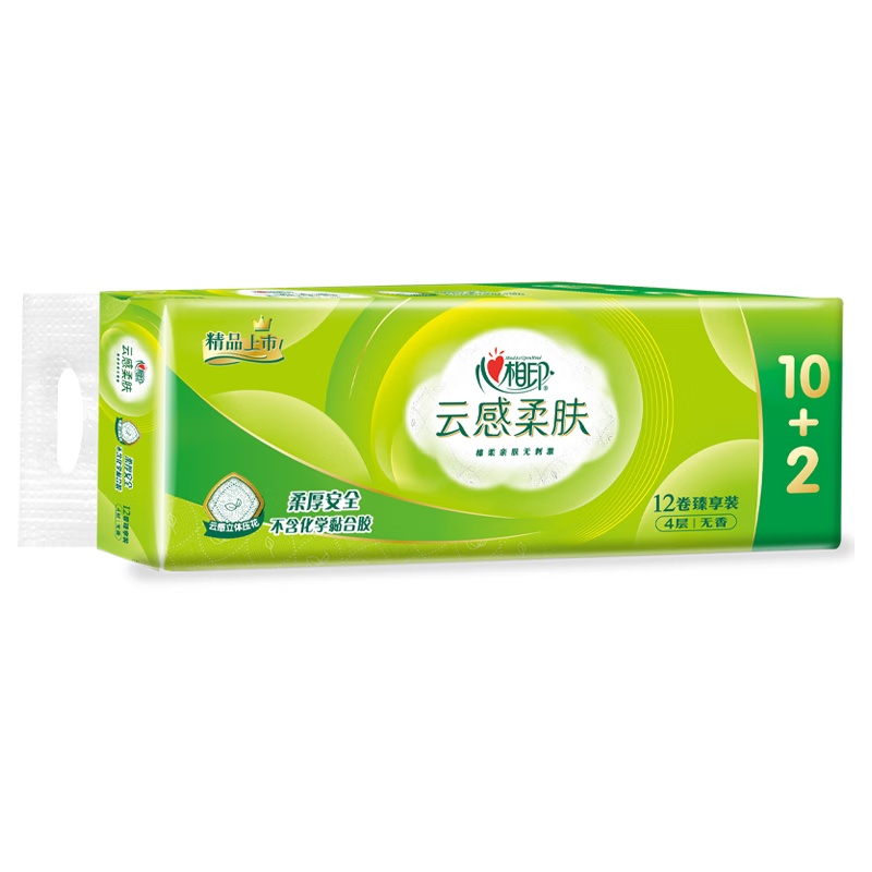 心相印云感柔肤卷筒卫生纸12卷
