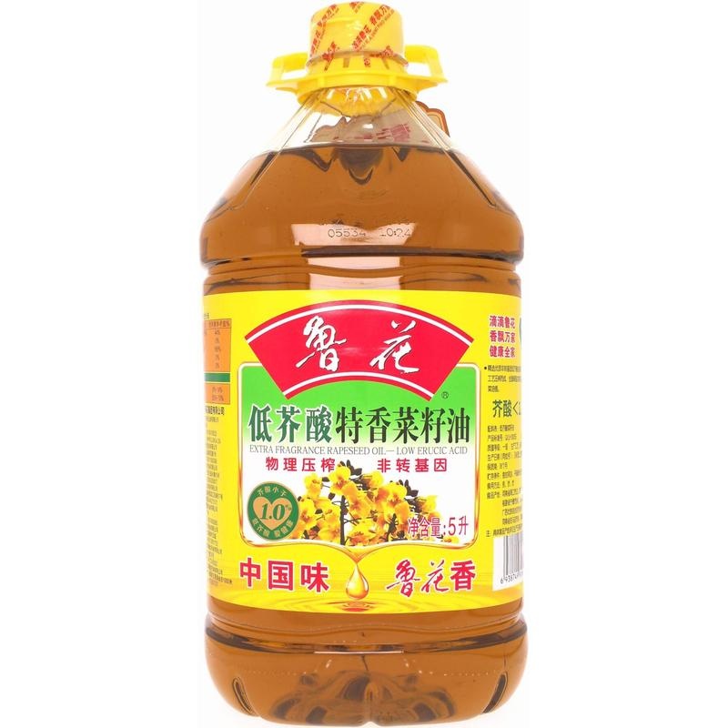 鲁花压榨特香菜籽油5L