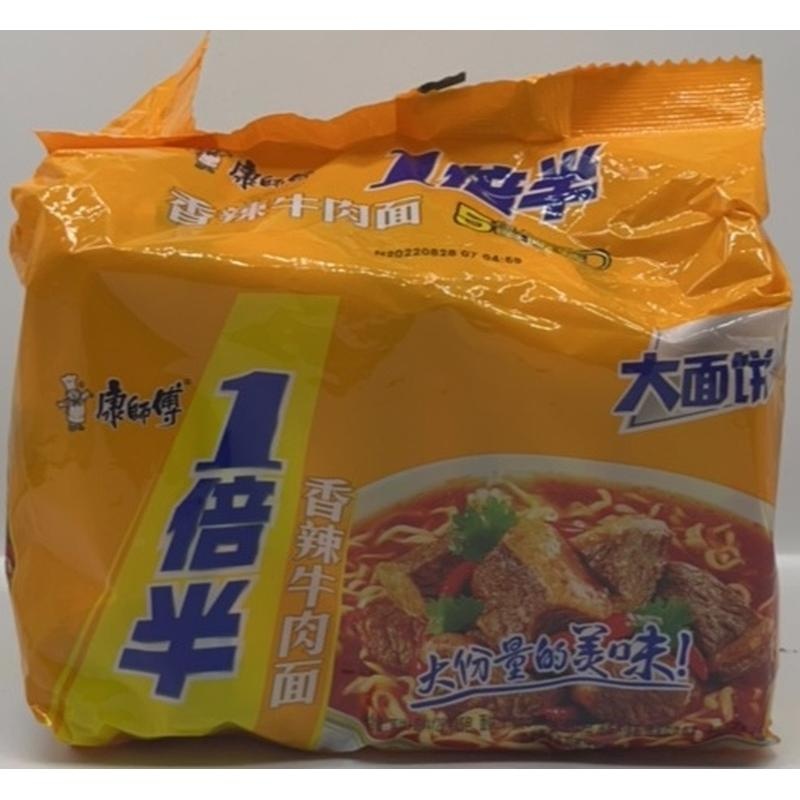 康师傅一倍半香辣牛肉面