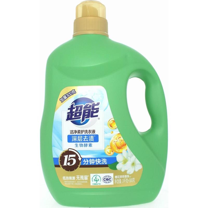 超能洁净柔护洗衣液3kg