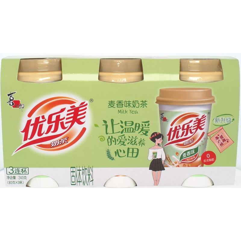 喜之郎优乐美麦香味奶茶3连杯