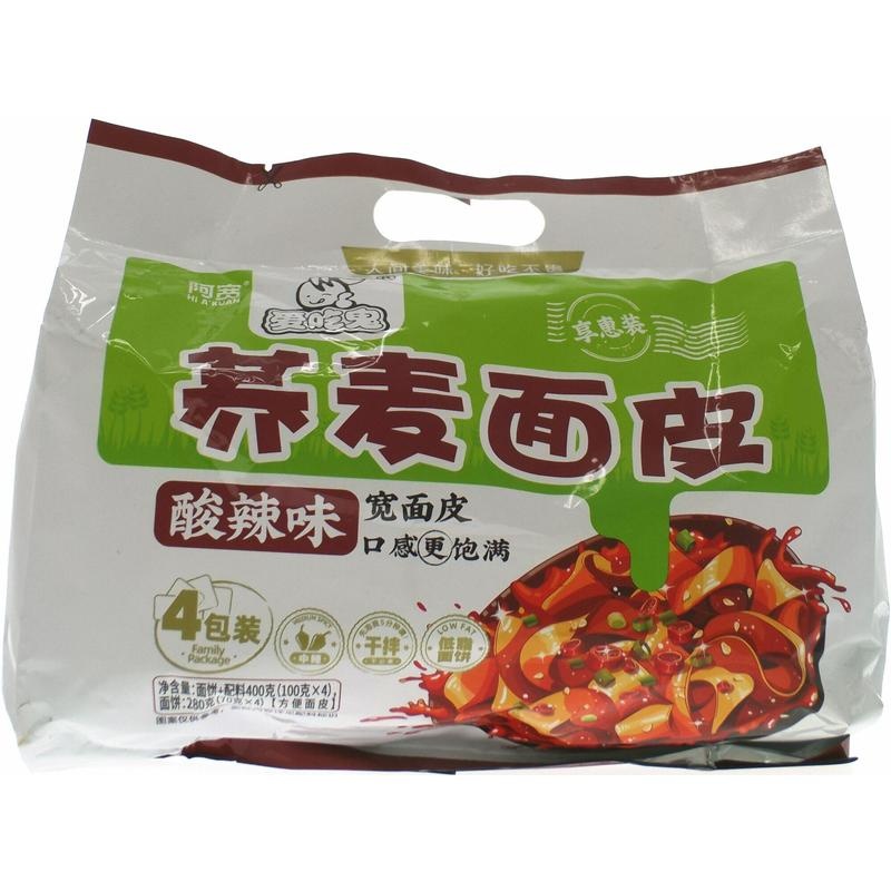 阿宽荞麦面皮酸辣味四连包
