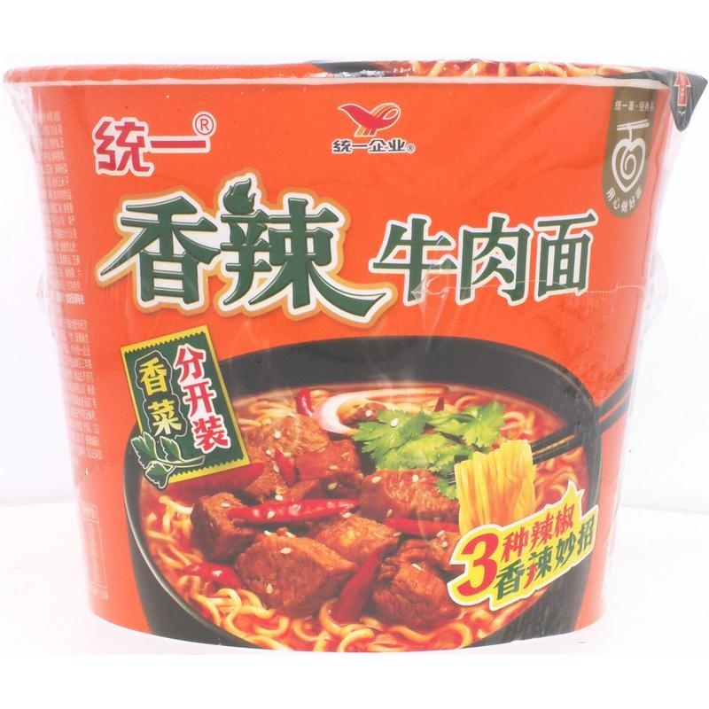 统一来一桶香辣牛肉面107g