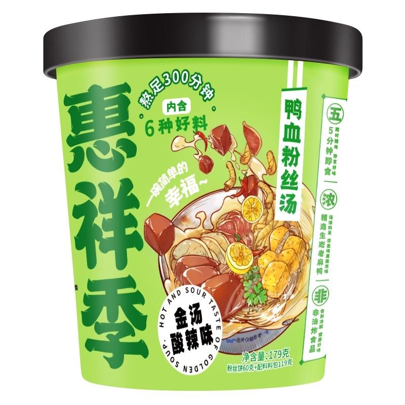 惠祥季鸭血粉丝汤金汤酸辣179g